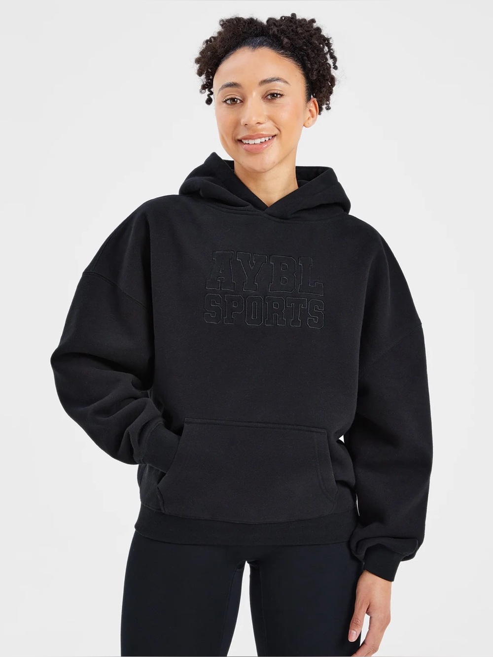 NWT Aybl Women’s Black Sport Outline Oversized Hoodie